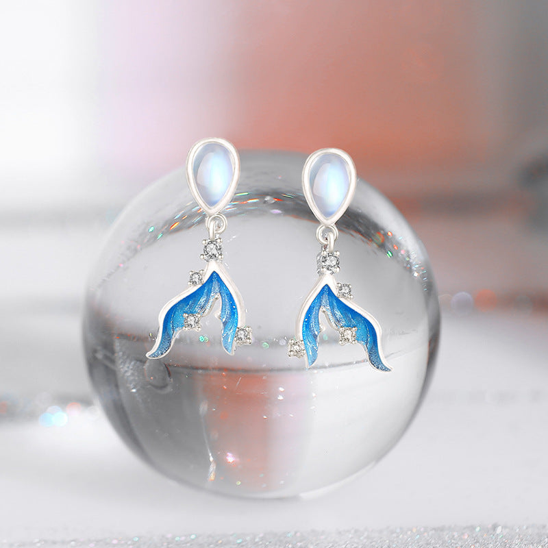 Wholesale Sterling Silver Mermaid Tail Moonstone Bracelet